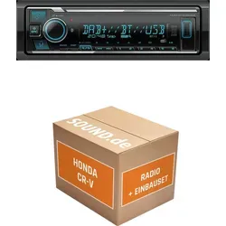 Autoradio Einbaupaket Kenwood KMM BT508DAB passend für Honda CR-V 1 | Bluetooth Telefonieren DAB+