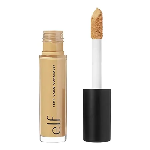 e.l.f. 16HR Camo Concealer, Volle Deckkraft, Hochpigmentierter Concealer mit mattem Finish, faltenfrei, Vegan & Tierversuchsfrei, Deep Caramel