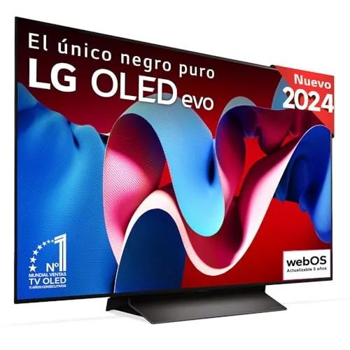 LG Smart TV 48C44LA 4K Ultra HD OLED - 4K OLED Fernseher mit Brightness Booster für brillante Bilder, perfektes Schwarz und α9 Gen7 4K AI-Prozessor für optimale Bildqualität und Sound.