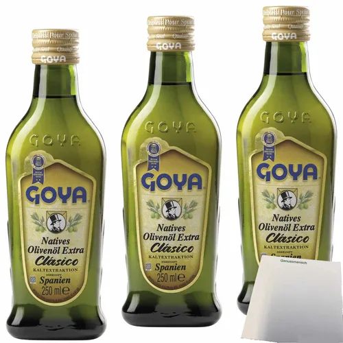 Goya Natives Olivenöl Extra Classico 3er Pack (3x250ml) mit usy Block