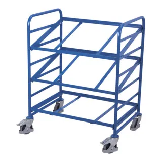VARIOfit Eurokastenwagen sw-610.200 - 3 Etagen für 6 Eurokästen - Transportroller mit 3 Etagen, neigbaren Böden und einer Gesamttragkraft von 200 kg. Ideal für effizientes Lagern und Transportieren von Eurokästen.