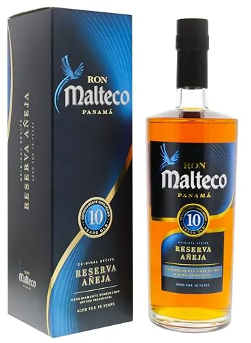 Ron Malteco 10 Reserva Añeja Rum - Premium Rum aus Panama, mild und vollmundig mit süßen und würzigen Noten – ideal für Kenner und Genießer.