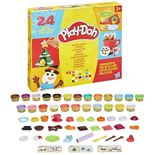 PD Knetspaß Adventskalender - Adventskalender mit 24 kreativen Knetfiguren, ideal für Kinder ab 3 Jahren und fördert die Kreativität und Motorik.