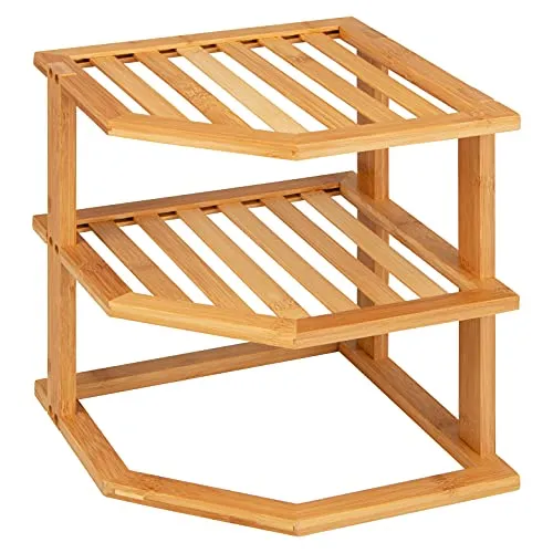 bremermann Eckregal // 3 Ebenen // Bambus // ca. 25 x 27 x 25 cm (B/H/T) // Schrankregal