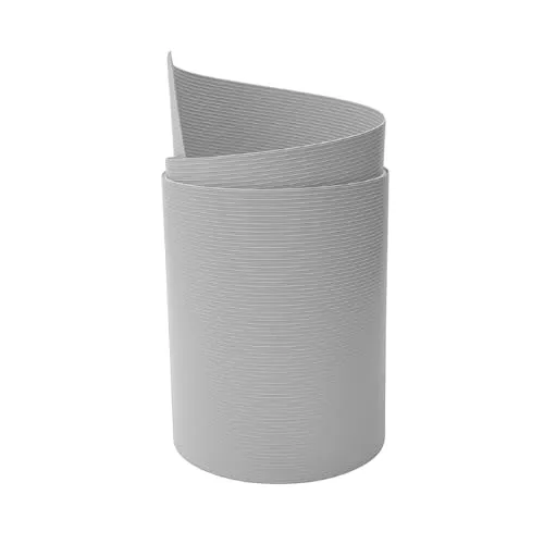 zaun|zu® Rille Maxi Einzelstreifen 2 Meter x 24cm | Sichtschutzstreifen PP für Doppelstabmatten UV-beständiger Sichtschutz | Zaunblende Made in Germany Lichtgrau 2,05m