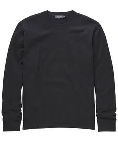 Maerz Herren Pullover 490500, Schwarz (Gr. 50) - Hochwertiger Rundhalspullover aus 100% Merinowolle, maschinenfest und pflegeleicht. Ideal für sportliche Outfits und vielseitig kombinierbar.