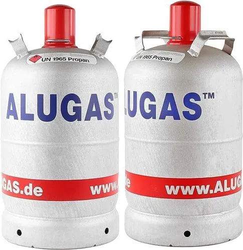 2x Alu Camping Propangasflasche 11kg - Neu & Ungefüllt - Sonstiges Camping & Outdoor, leichtes Aluminium-Design für optimale Mobilität beim Camping, ideal für Grillen und Kochen im Freien.