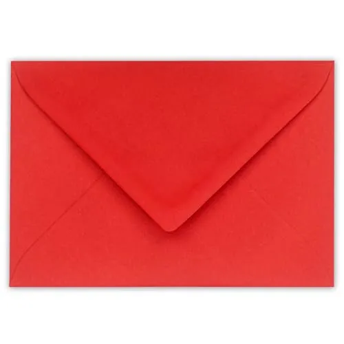 Kuvertwelt DIN C6 Briefumschläge 162 x 114 mm, Nassklebung, Rot