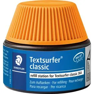 Staedtler Nachfülltusche Textsurfer 48864-4 orange, für Textmarker, mit Kapillarsystem, 30ml