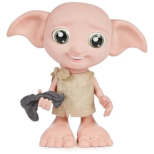 Spin Master Wizarding World Harry Potter Dobby Puppe - Interaktive Dobby Elfenpuppe mit über 30 Geräuschen und Sätzen, 21,6 cm groß. Perfekt für Harry Potter Fans und als Geschenk für Kinder ab 6 Jahren.