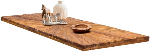 Tischplatte SIT, beige (natur) - Extravagantes Sonnendesign - Esstische mit einer Breite von 180 cm aus hochwertigem Massivholz, pflegeleicht und ideal für stilvolle Essbereiche.