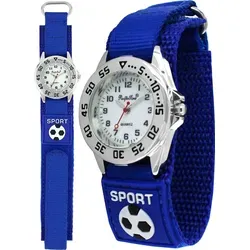 Kinder Armbanduhr Jungen Mädchen Kinderuhr Fußball Klettverschluss wasserdicht