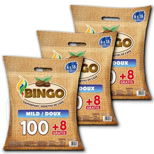 Bingo Mild Kaffeepads 3 x 108 Stück