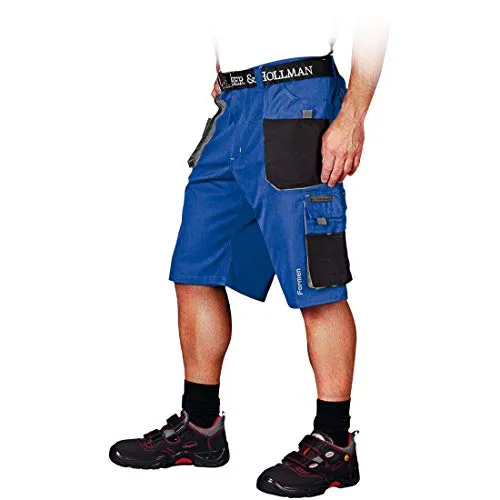 Leber & Hollman Herren kurze Arbeitshose LH-FMN-TS - Arbeitsshorts aus robustem 270 g/m² Gewebe mit Multifunktionstaschen, ideal für Handwerk und Industrie, für hohe Bewegungsfreiheit und Tragekomfort.