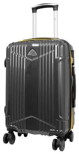 Hartschalen Trolley Haimar Anthrazit Gr. M mit orangefarbenem Reißverschluss