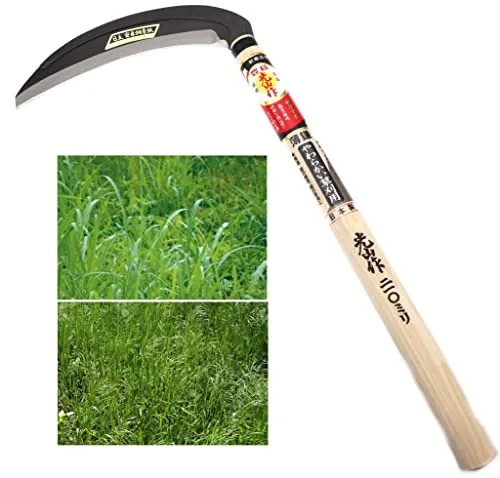 Handsichel Japanische Sichel Blauer Stahl Yasugi Mähen Trimmen Mähen Gras Unkrautvernichtung Gartenwerkzeug Gartenarbeit Hergestellt in Japan