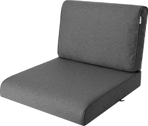 HOBBYGARDEN Outdoor Kissen 60x60 cm in Graphite – Stilvolles Sitzkissen für Balkon & Garten - Wasserabweisend und UV-beständig – ideal für Balkonmöbel und Hollywoodschaukeln. Der abnehmbare Bezug sorgt für einfache Pflege. OEKO-TEX-zertifiziert für unbedenklichen Komfort im Freien.