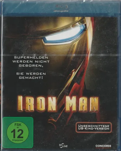 Iron Man [Blu-ray] - Actiongeladenes Superhelden-Abenteuer, freigegeben ab 12 Jahren, ideal für Filmabende mit der Familie.