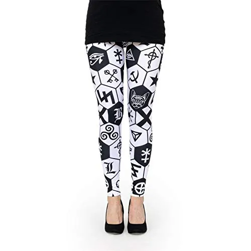 cosey - Bunte Bedruckte Motiv-Leggings (Einheitsgröße) - Design Symbol