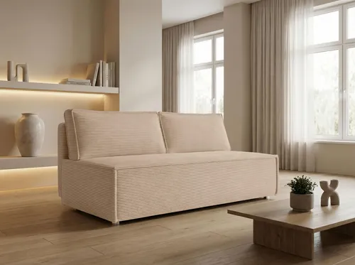 Schlafsofa Diana – 3-Sitzer mit Bettkasten und Schlaffunktion in Beige