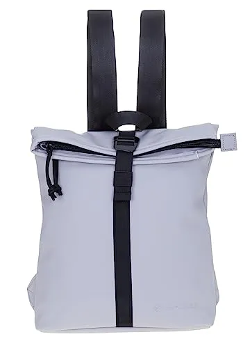 New Rebels Rucksack Damen Tim Fashion small Damenrucksack Mini Handtasche Plane + Schlüsseletui (Hellgrau Schwarz 1255 08)