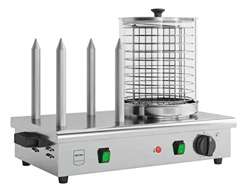 METRO Professional Hot-Dog-Maker GHM2001 - Hot Dog Maker mit 4 Heizstäben, 120 Hot Dogs pro Stunde und lebensmittelechten Materialien, ideal für Gastronomie und Zuhause.