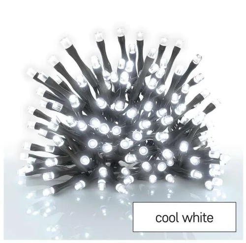 EMOS LED-Weihnachtskette, 8,4 m, 3x AA, innen und außen, kaltweiß, Timer