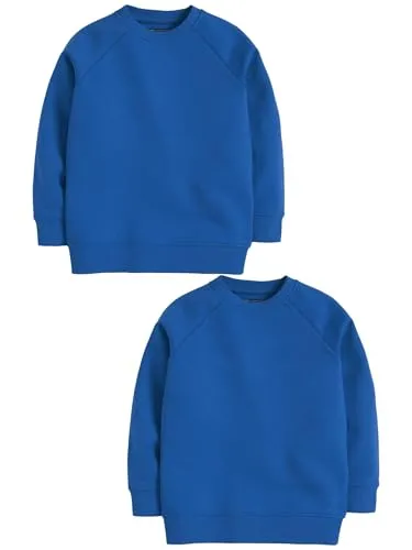 NEXT Jungen Schulpullover mit V-Ausschnitt 2er-Pack Blau 98