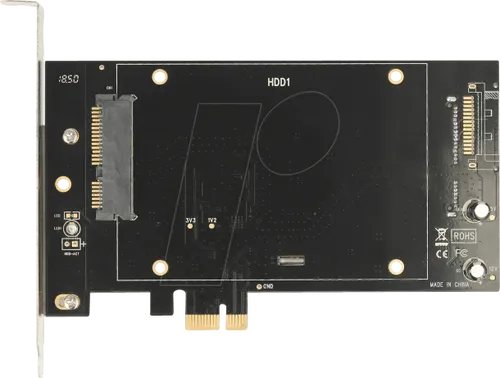 DELOCK 90349 - PCIe x1 Karte mit 2x SATA HDD/SSD - Raid-Controller zur Erweiterung des PCs mit zwei SATA 22 Pin Ports, ideal für den Anschluss von 2.5'' SSDs/HDDs mit Geschwindigkeiten bis zu 6 Gb/s.