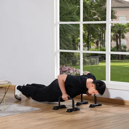 HOMCOM Liegestützgriffe 2er Set Push up Bars Push Up GriffeLiegestützen Stahl