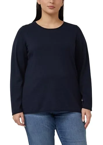 s.Oliver Strickpullover aus Baumwoll-Viskose-Mix - Klassischer Strickpullover mit Regular Fit, aus weichem Baumwoll-Viskose-Mix. Ideal für lässige Looks, mit Rundhalsausschnitt und langen Ärmeln.