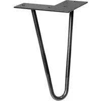 Wagner Möbelbein Hairpin Länge 200 mm Schwarz-Matt
