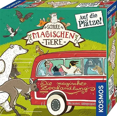 KOSMOS Die Schule der magischen Tiere - Auf die Plätze! Brettspiel - Gesellschaftsspiel für die ganze Familie, fördert Kreativität und Teamarbeit in einer spannenden magischen Welt.