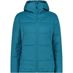 CMP Woman Jacket FIX Hood teal (E867) 40 - Funktionsjacke für Damen, ultraleicht und atmungsaktiv mit recycelter PrimaLoft Isolierung für optimale Wärme und Komfort bei kalten Temperaturen.