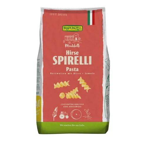 Rapunzel Nudeln Spirelli mit Hirse - Semola 500g von Rapunzel