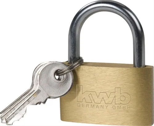 Zylinder-Vorhangschloss, Messing, 40mm