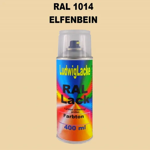 Elfenbein Seidenmatt Spraydose 400ml Autolack  RAL 1014