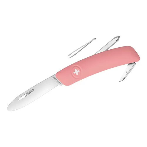 Produktbild SWIZA Schweizer Messer J02 Junior, Stahl 440, Klingensperre, pinkfarbene Anti-Ru