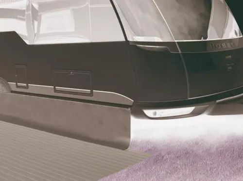 HINDERMANN Bodenschürze Premium Hellgrau 600 cm - Caravan-Zubehör, winterfeste PVC-Bodenschürze mit Keder und Ösen für einfachen Windschutz am Wohnwagen, ideal für dauerhafte Montage.