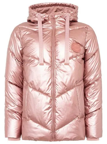Zwillingsherz Steppjacke in Rosa - XXL - Stylische Steppjacke in Rosa mit Kapuze und elastischen Ärmelabschlüssen. Ideal für einen lässigen Look und optimalen Komfort.