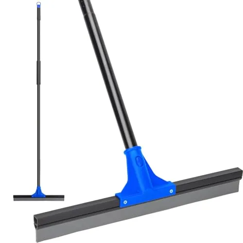 Abzieher Boden 45cm Wasserschieber Bodenwischer mit langem Griff 149cm Nasser Boden Gummiabzieher Hochleistung, Wasserabzieher für Innen und Außenbereiche, Garage, Dusche Bad Garten Küche Terrasse