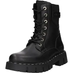 TOM TAILOR Schnürboots schwarz 38 EU - Sportliche Wanderschuhe mit 18 cm Schafthöhe, weich wärmendem Fleece-Innenmaterial und pflegeleichtem Kunstleder - ideal für Abenteuer in der Natur.