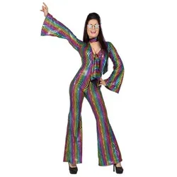 Metamorph Kostüm Psychedelischer Disco Catsuit, Dieser 70er Disco Dress macht schon beim Anblick high! bunt 38