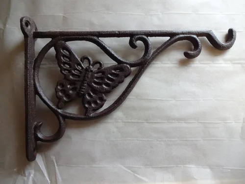 Antike Wandhaken Gusseisen Haken Halterung Blumenampeln Laternen Schmetterling