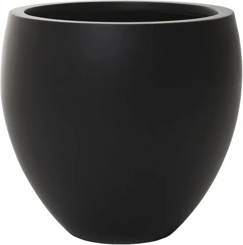 VIVANNO Blumentopf Fiberglas PLUTO Rund - Anthrazit Matt 33x30 cm - Eleganter Blumentopf aus robustem Fiberglas, ideal für drinnen und draußen. Mit 8 l Fassungsvermögen sorgt er für gesunde Pflanzen und verleiht jedem Raum Stil.