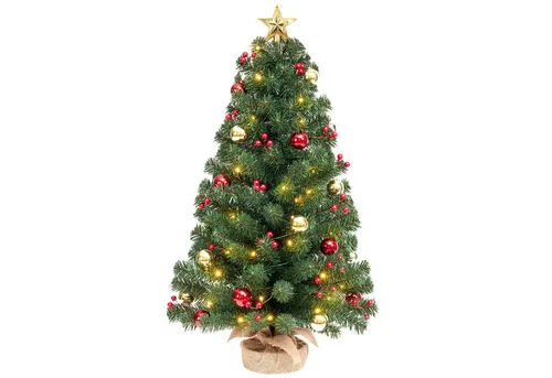 70cm Mini Künstlicher Weihnachtsbaum mit warmweißen LEDs - Weihnachtsbeleuchtung: 70 cm hoher Tischbaum mit 50 warmweißen LEDs und 8 Lichtmodi. Ideal für festliche Stimmung in Zuhause oder Büro, leicht faltbar und umweltfreundlich.