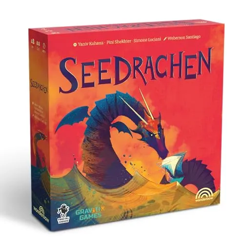 Wonderbow Games Seedrachen - Familienspiel - Strategisches Familienspiel, bei dem du deinen Drachenclan führst, um Schätze zu sammeln und Piraten abzuwehren. Spannender Spielspaß für die ganze Familie!