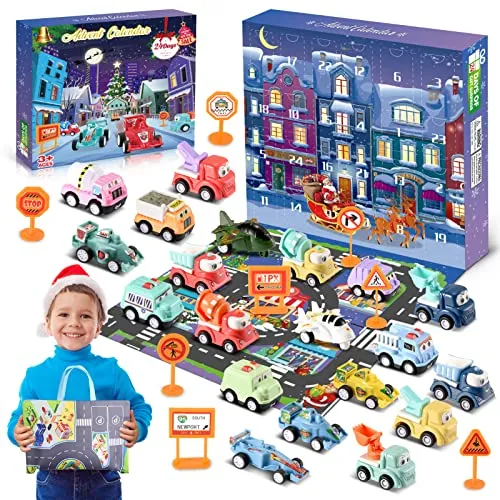 Hotifts Adventskalender 2026 Spielzeug ab 2 3 4 5 6 7 Jahre, Adventskalender 2026 Kinder Spielzeug ab 2-7 Jahre Jungen Geschenk für Jungen 2-7 jahre Weihnachtskalender Geschenke für Kinder