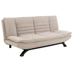 AC Design Furniture Jasper Schlafsofa in Beige, 3 Liegepositionen - Multifunktionales 3-Sitzer Sofa mit Bouclé-Bezug, ideal zum Platzsparen. Verwandelt sich einfach in ein Bett mit 3 Liegepositionen - perfekt für kleine Wohnungen.