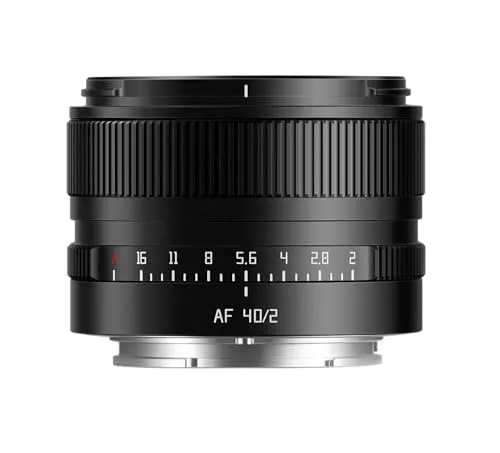 TTArtisan Autofokus 40 mm F2.0 Metallgehäuse, kompatibel mit L-Halterung (Vollformat), Schwarz